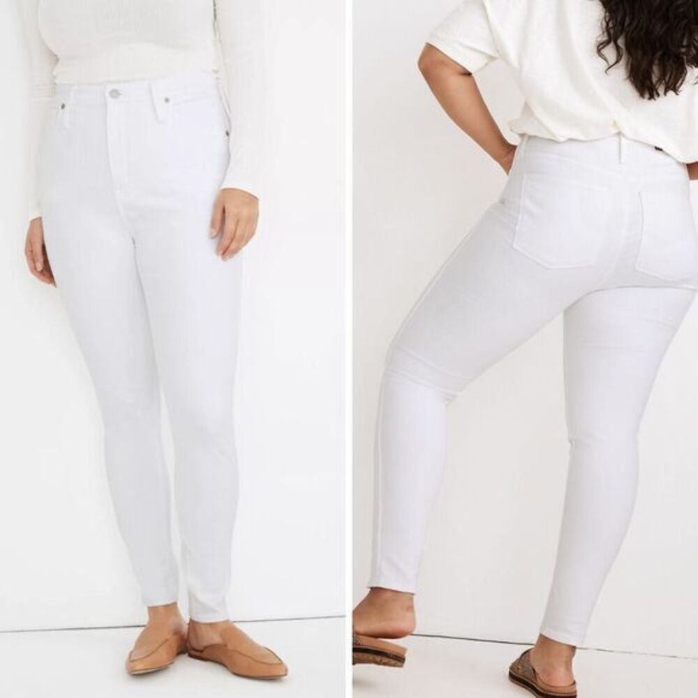 NEW Madewell 10" High-Rise Skinny Jeans‎ in Pure White, 32